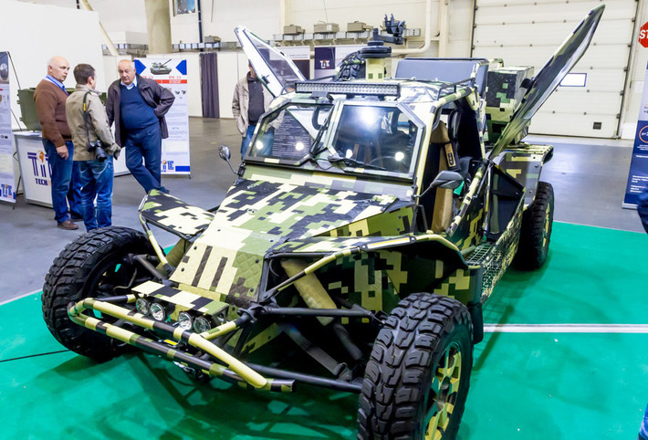 Mẫu xe địa hình dành cho lực lượng đặc nhiệm LTA (Light Tactical Vehicle) do công ty quốc phòng Ukraine Techimpex chế tạo. Ảnh: Warspot.