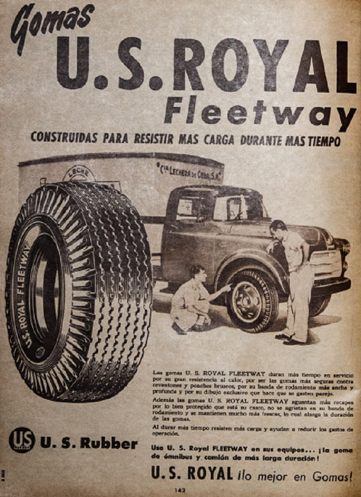 Lốp ô tô Mỹ Royal từng được sử dụng rộng rãi tại Cuba.