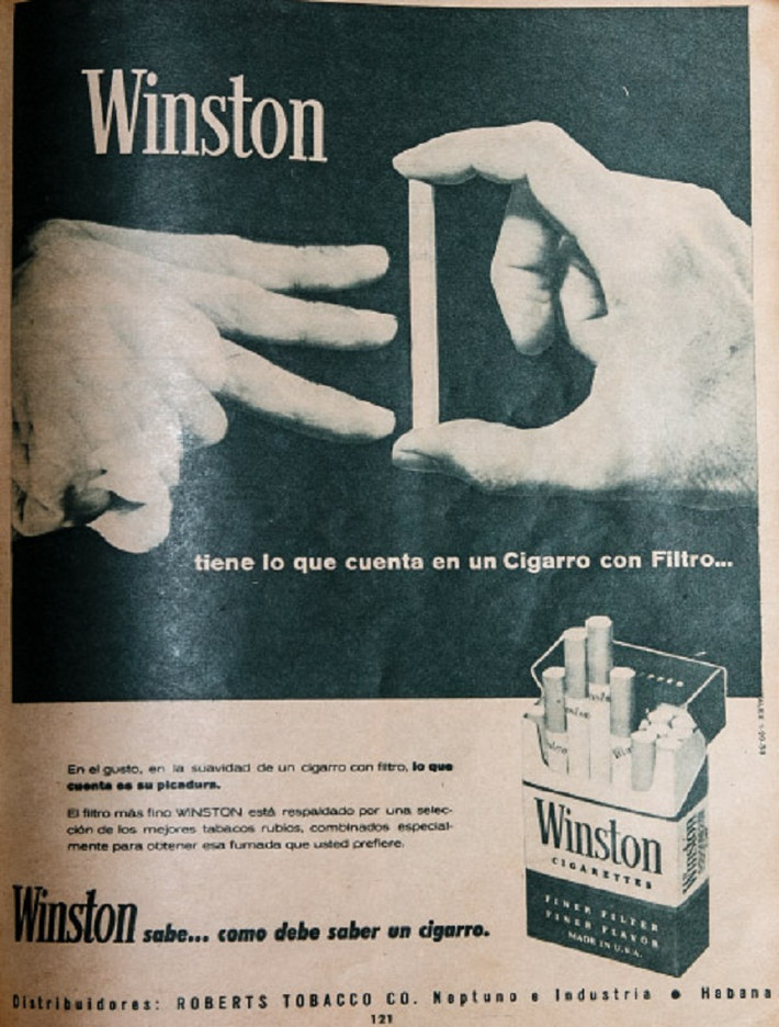 Thuốc lá Winston của Mỹ từng được sử dụng rộng rãi tại Cuba.