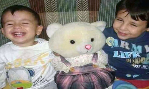 Nụ cười vô tư, đáng yêu của cậu bé Aylan (trái) và anh trai.