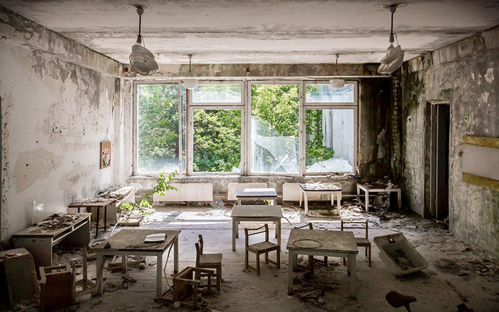 Thị trấn Pripyat bị bỏ hoang kể từ vụ tai nạn hạt nhân năm 1986.