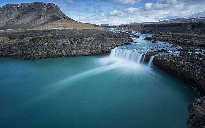 Thác nước Thjofafoss nằm trên sông Thjorsa, miền nam Iceland.