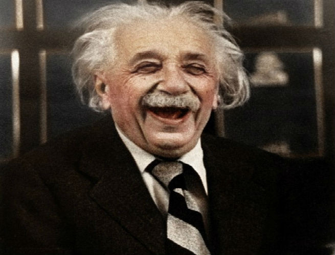 Nhà bác học Albert Einstein tại Đại học Princeton năm 1953. Ảnh: Getty