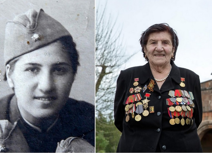 Rozalla Abgaryan, 91 tuổi, từng phục vụ trong đơn vị bộ binh của Hồng quân Liên Xô từ tháng 10/1941 đến tháng 12/1945. Kết thúc chiến tranh thế giới thứ hai, bà Abgaryan sinh sống ở Prague.