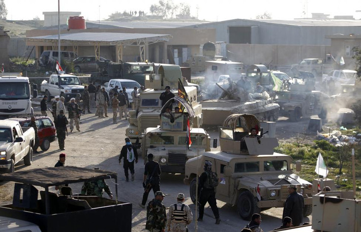 Lực lượng Iraq trên một con phố ở tỉnh Salahuddin.