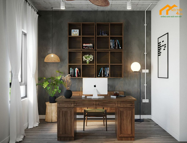 Ánh nắng trực tiếp không chỉ gây khó chịu cho mắt mà còn bất lợi cho khả năng tập trung. Vì vậy, khi bài trí phòng làm việc, bạn nên chú ý đến vị trí đặt bàn làm việc sao cho không bị ánh nắng trực tiếp chiếu vào.