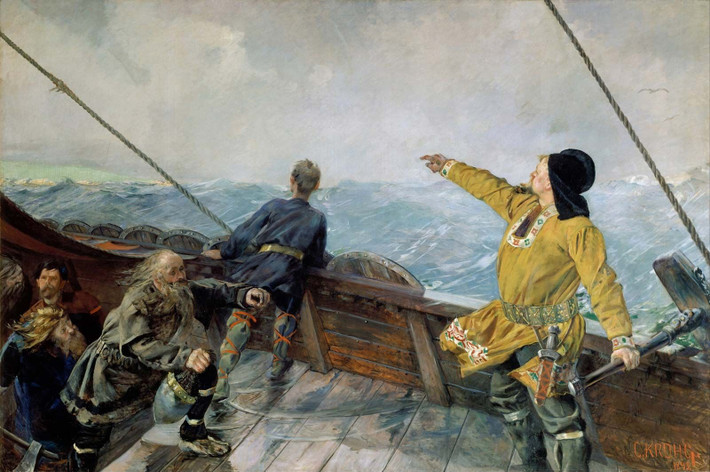Theo sử thi Na Uy, Leif đã lên đường từ Greenland và đến đây để thiết lập một khu định cư của người Viking tại khu vực L'Anse aux Meadows.