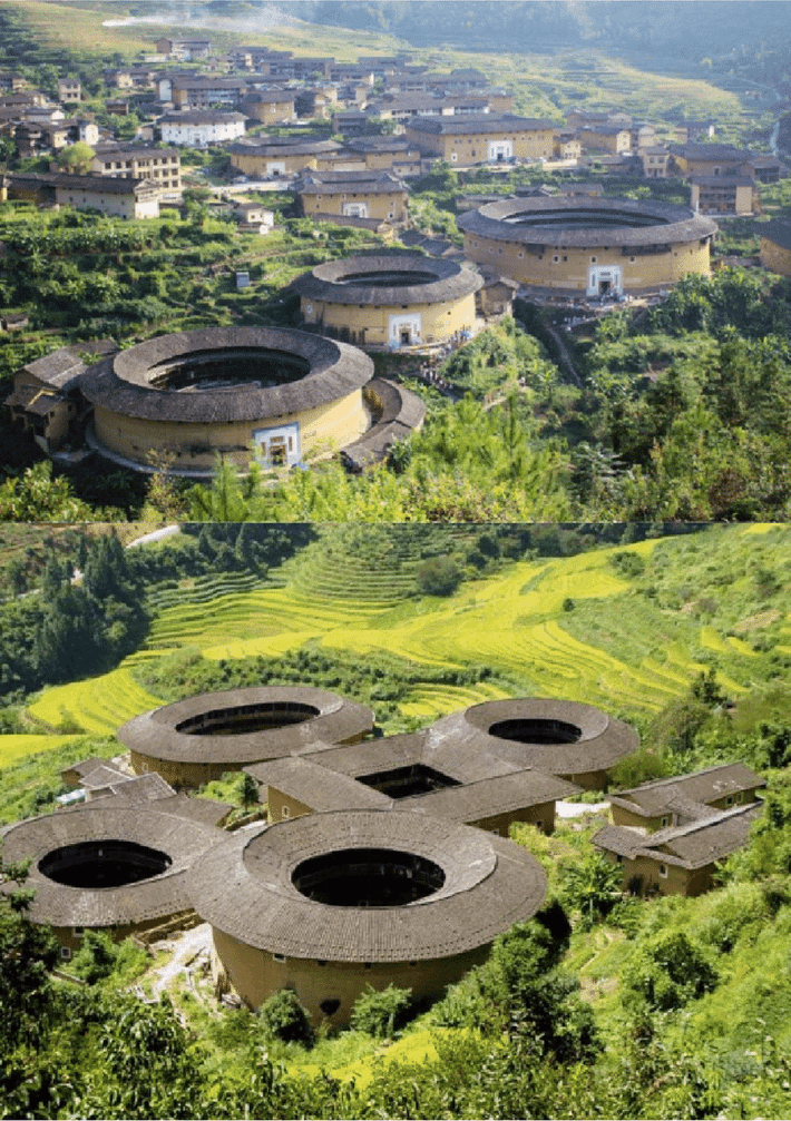 Tulou được xây dựng để bảo vệ người dân khỏi những tên cướp có vũ trang ở Phúc Kiến từ thế kỷ 12 đến thế kỷ 19. Cho đến nay, một số tulou đã có tuổi thọ hơn 600 năm.