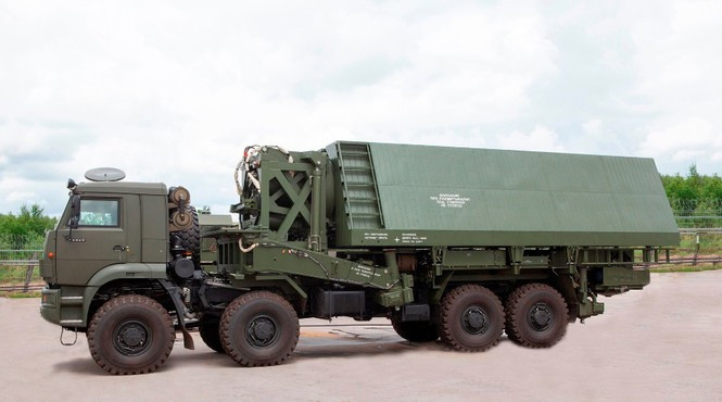 Radar 59N6-TE là sản phẩm được phát triển và sản xuất bởi Trung tâm nghiên cứu và sản xuất Liên Bang của tập đoàn Nizhniy Novgorod. Phiên bản nội địa được phát triển với tên gọi 59N6-T. Ảnh: Đài radar 59N6-T.