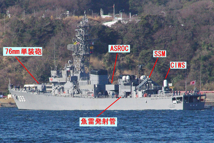 Trong lịch sử, đã đóng thành công 6 tàu khu trục hộ tống lớp Abukuma cho JMSDF trong giai đoạn 1988-1991. Các tàu này có kích cỡ 2.000-2.550 tấn, dài 109m, thủy thủ đoàn 120 người, vũ khí có tên lửa chống hạm và pháo. Ảnh: Wikipedia
