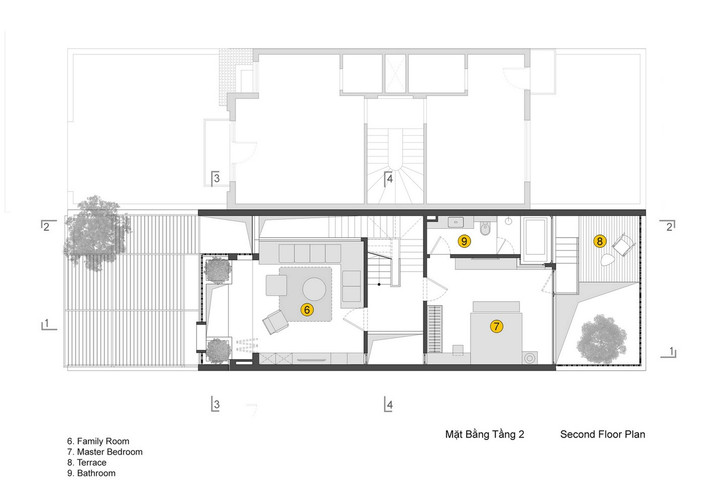 Mặt bằng ngôi nhà, Nguồn ảnh: Archdaily.