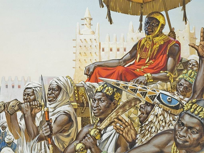 Khi dừng chân tại Cairo, ông đã tiêu rất nhiều tiền vàng để mua sắm và bố thí cho người nghèo. Ảnh: Answersafrica.
