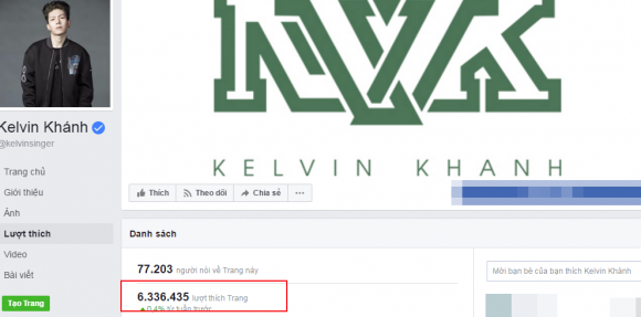 Nam ca sĩ Kelvin Khánh cũng nổi tiếng trong làng showbiz Việt.