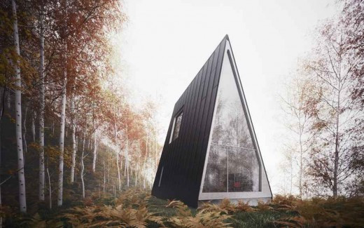 Một ngôi nhà hình tam giác độc đáo khác có tên Allandale. (Ảnh E-architect)