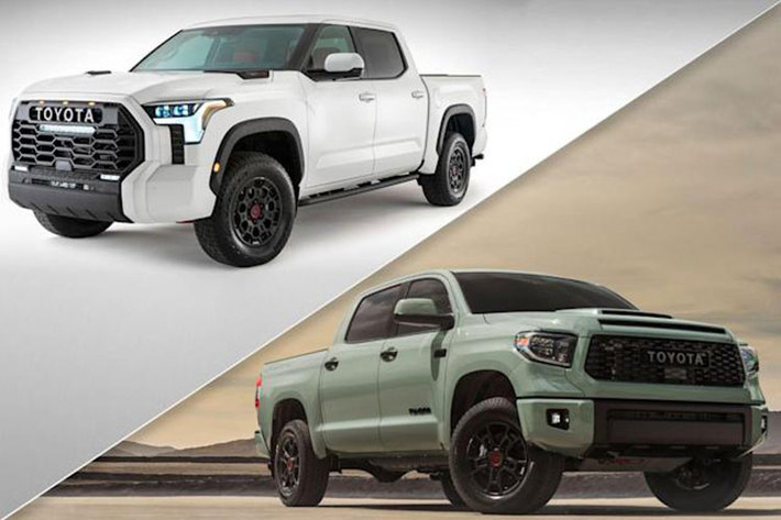 Có vẻ như thời điểm trình làng của mẫu xe bán tải cỡ lớn Toyota Tundra thế hệ mới đang đến gần. Bằng chứng là hãng Toyota đã tung ra video mới hé lộ những trang bị đáng chú ý bên trong mẫu xe này. Chiếc Toyota Tundra 2022 trong đoạn video dài chỉ khoảng 12 giây này thuộc phiên bản TRD Pro thể thao.