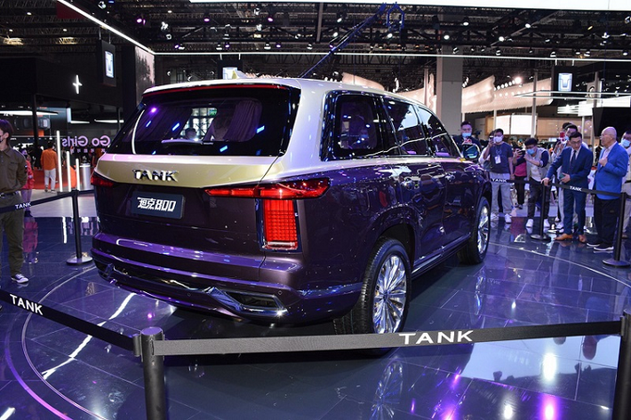 Có thể thấy thiết kế của Tank 800 được lấy cảm hứng từ Rolls-Royce Cullinan, với trần xe là một bầu trời đầy sao, cửa trước và sau đóng/mở bằng điện, rèm che chỉnh điện và hàng ghế sau hạng thương gia. Hoàn thiện thêm vẻ đẹp cho khoang nội thất của chiếc xe này là các chất liệu đắt tiền như pha lê, kim loại, ốp gỗ và da cao cấp.