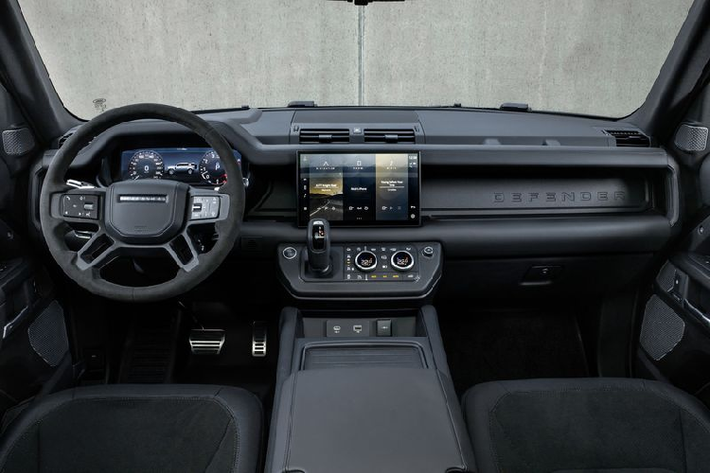 Khả năng vượt địa hình vượt trội là điểm nổi bật của Defender và động cơ V8 bổ sung thêm một điểm mới hấp dẫn người lái, với việc giới thiệu chế độ Dynamic mới trong hệ thống Phản ứng địa hình - chỉ có trên Defender chạy bằng động cơ V8. Nó giúp người lái xe khai thác đặc tính một cách năng động hơn và khả năng xử lý cân bằng của xe trên đường băng và bề mặt sụt lún. Được thiết kế để trở thành mẫu Defender nhanh nhất từng được sản xuất và hấp dẫn nhất từ trước đến nay, mẫu xe mang lại sự nhanh nhẹn và hấp dẫn vô song đối với người lái.