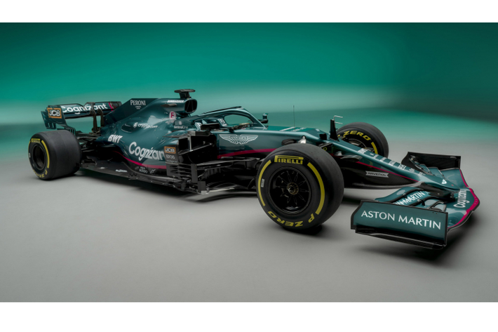 Aston Martin AMR21 Aston đánh dấu sự trở lại Công thức 1 của họ với AMR21. Theo phong cách đặc trưng của Aston Martin, chiếc xe được hoàn thiện trong màu xanh British Racing Green, chấm phá với các điểm nhấn màu hồng thể thao của nhà tài trợ BWT. Mùa giải này sẽ chứng kiến Sebastian Vettel và Lance Stroll trên ghế lái. Riêng với Vettel, chiếc xe mới này có thể là một sự cải tiến so với những chiếc Ferrari cùng hạng mà anh đã đồng hành vào mùa giải năm ngoái.