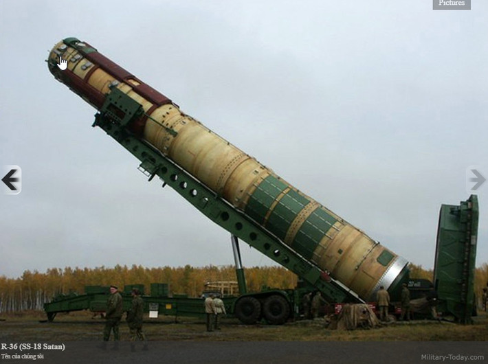 Mẫu R-36M đã vượt tất cả các tính năng so với các loại ICBM của Liên Xô khi đó; chính vì tính năng kỹ chiến thuật của nó, NATO đã đặt cho nó tên mã là "SS-18 Satan", đủ để biết tác dụng răn đe của R-36M đối với các nước NATO lớn như thế nào. Ảnh: ICBM R-36M - Nguồn: Military today.