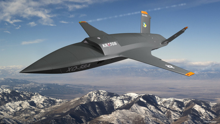 Những vũ khí thông minh theo Brose bao gồm: máy bay không người lái XQ-58A "Valkyrie" của Không quân, có hiệu suất gần như tương đương với một máy bay chiến đấu, nhưng giá thấp hơn 4,5 lần so với F-35; tàu ngầm không người lái có tên Orca chỉ bằng 1/300 chi phí của một tàu ngầm tấn công lớp Virginia trị giá 3,2 tỷ USD. Ảnh: Máy bay không người lái XQ-58A "Valkyrie" - Nguồn: artstation