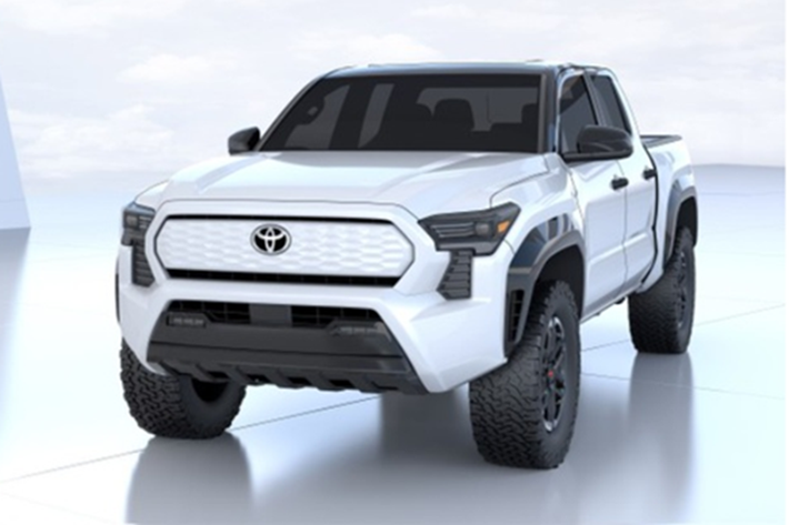 Trong đó, mẫu SUV điện Toyota Land Cruiser 2026 có thiết kế vuông vức với phần mui xe hơi dốc về sau. Đây được dự đoán sẽ là bản thương mại của mẫu concept Land Cruiser SE được giới thiệu vào năm 2023.