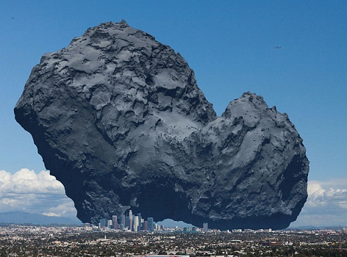 Thành phố Los Angeles trở nên cực kỳ nhỏ bé trước một ngôi sao chổi.