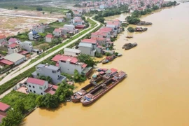 Lũ sông Cầu dâng cao, hàng trăm hộ dân ở Bắc Giang chìm trong biển nước