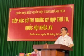 Chủ tịch Phan Xuân Dũng tiếp xúc cử tri Khánh Hòa trước kỳ họp thứ 10, Quốc hội khóa XV