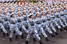 Những "bóng hồng" xinh đẹp trong hàng ngũ tập diễu binh A80