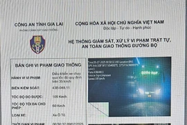 Công An Gia Lai xử lý 2 trường hợp vượt tốc độ "khủng"