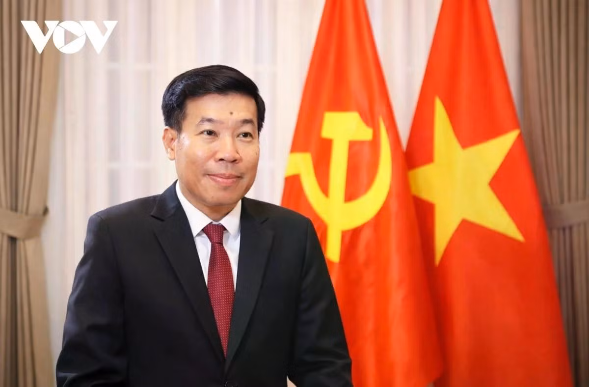 Thứ trưởng Bộ Ngoại giao Nguyễn Mạnh Cường trả lời phỏng vấn của PV VOV.