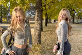 Nàng mẫu Uzbekistan nhan sắc như búp bê giữa sắc thu vàng lãng mạn