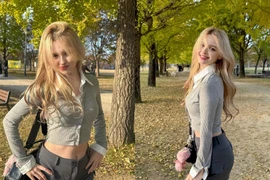 Nàng mẫu Uzbekistan nhan sắc như búp bê giữa sắc thu vàng lãng mạn