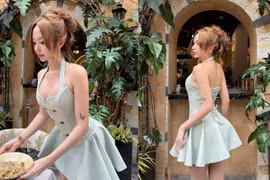 Khác hẳn hình ảnh nóng bỏng thường thấy, DJ Quỳnh Như ngọt ngào 'lụi tim'