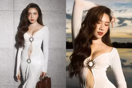 MC Thanh Thanh Huyền diện váy cắt xẻ táo bạo dự sự kiện