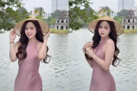 Khoe dáng bên hồ Gươm, hot girl Hà thành Lê Phương Anh chiếm trọn ánh nhìn