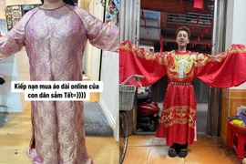 Đặt áo dài Tết online, netizen 'sang chấn tâm lý' với những thiết kế 'bất ổn'