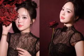 'Lên đồ' đi ăn cưới, Lê Phương Anh chiếm trọn spotlight với nhan sắc đằm thắm