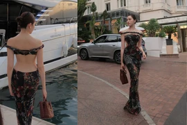 'MC chân dài' Thanh Thanh Huyền đốt cháy ánh nhìn trên bờ biển Địa Trung Hải