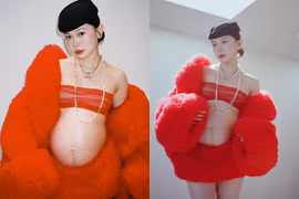 'IT girl' Ly Phạm khoe sắc trong bộ ảnh bầu ở tuần 36 thai kỳ