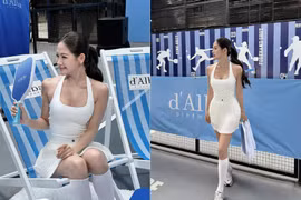 Gái xinh Túc Anh Hoa khoe dáng trên sân pickleball hút ánh nhìn