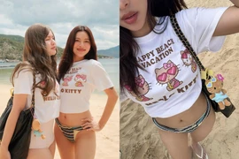 "Nữ hoàng lookbook" Tú Hảo giao diện đi biển nửa kín nửa hở