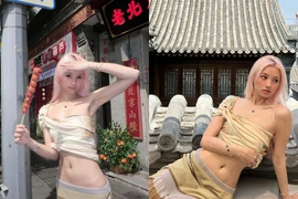 Nữ streamer gốc Việt hút hồn fan với màn khoe dáng khi dạo phố