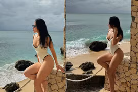 'Hot girl phòng gym' khoe đường cong siêu thực trong kỳ nghỉ dưỡng