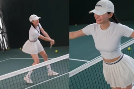 Hiền Hồ khoe dáng cực 'cháy' trên sân pickleball