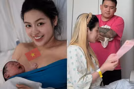 'Hot girl trứng rán' Trần Thanh Tâm được chồng tặng sổ đỏ khi vừa sinh em bé