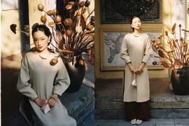 Nàng hot girl Instagram 'đổ bộ' đường đua áo dài Tết với bộ ảnh cực tình