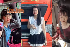 [INFOGRAPHIC] 3 nữ tài xế xinh đẹp chở hàng chục tấn hàng cứu trợ vùng lũ