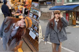 Hot girl Ngân Hà 'đốn tim' với loạt khoảnh khắc vi vu xứ Hàn