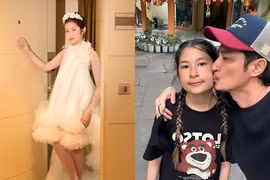 Con gái Huy Khánh tuổi 13 xinh đẹp, tự tin trên sàn catwalk